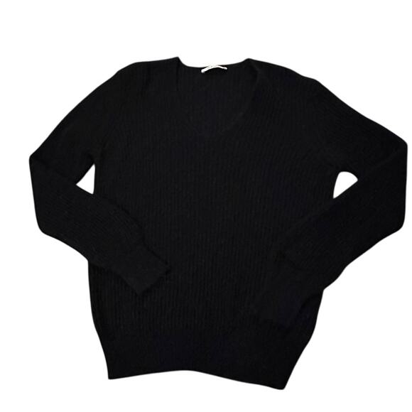 Kangra Black Alpaca Merino Wool Sweater Made in Italy Size 44 (M) LuxurySweater - Picture 1 of 7